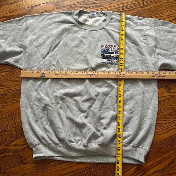GIldan Virginia Beach Firefighter Emergency Rescue Squad Sweatshirt Gray Size XL - Picture 10 of 10